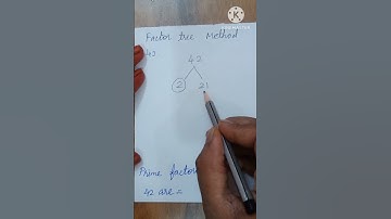 Prime factorization of 42 - Maths / Factor tree method / Factors And Multiples / 🖋🖋🖋