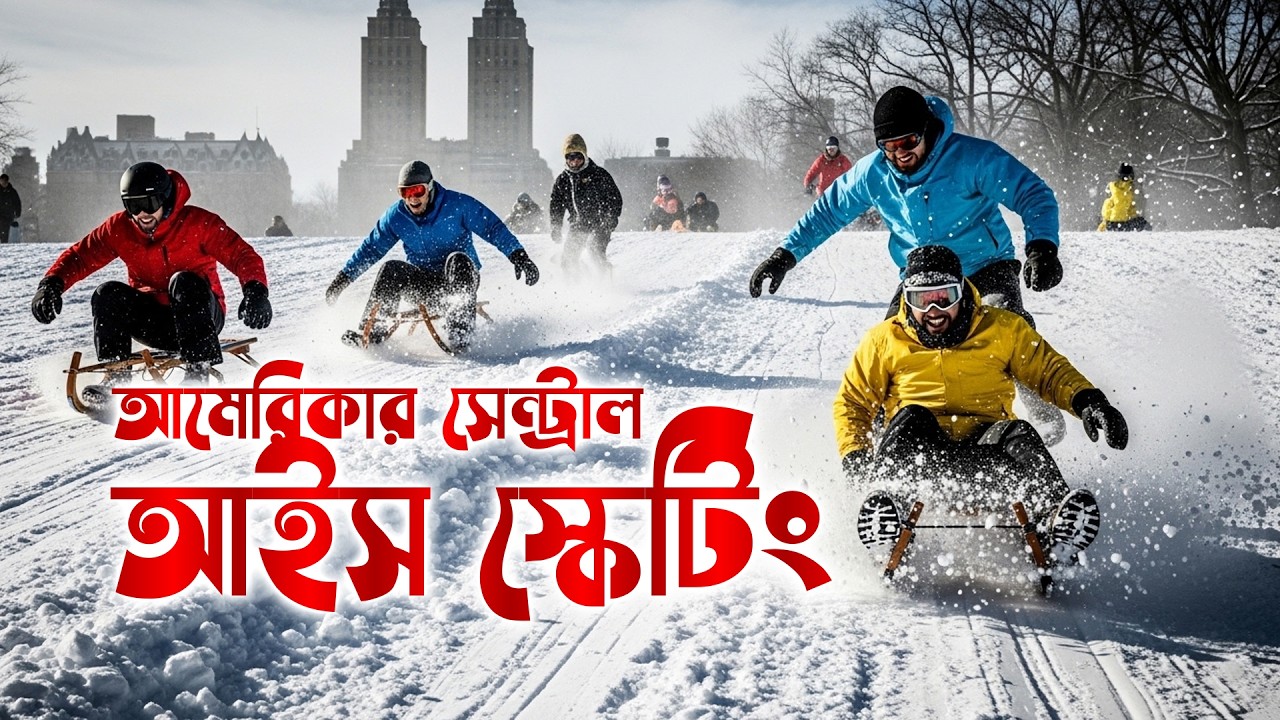 আমেরিকার সেন্ট্রাল বিখ্যাত পার্কের অপূর্ব ভিডিও | আমেরিকায় মানুষ কিভাবে বরফের উপর খেলা করে