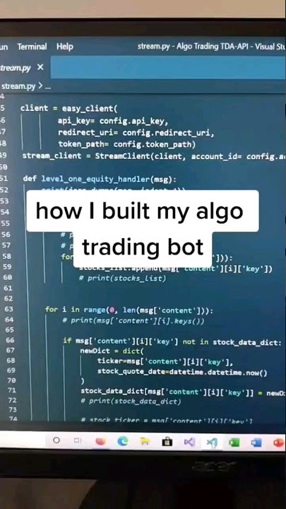 How I built my algo trading bot 💯 #algotrading #tradingbot #stockmarket #finance