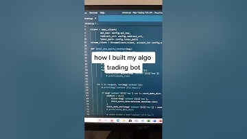 How I built my algo trading bot 💯 #algotrading #tradingbot #stockmarket #finance