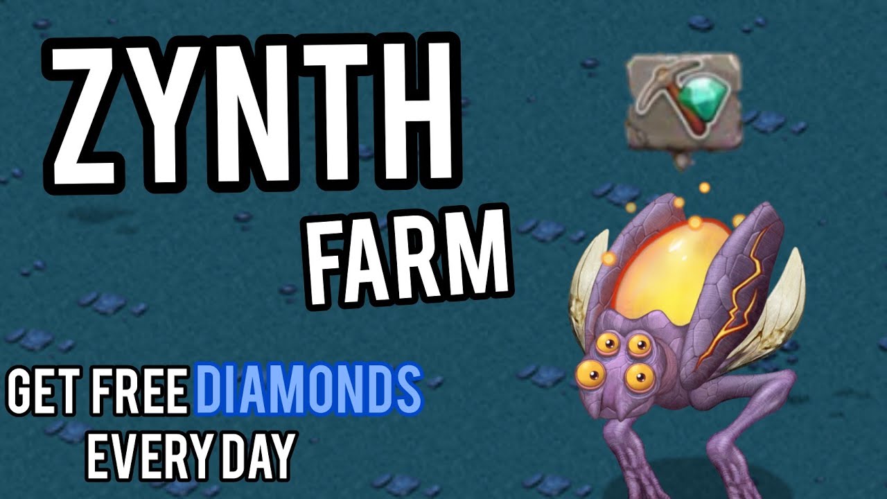 how to get free diamonds every day - zynth farm - my singing monsters