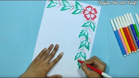 Border and corner design for students project khata || Practical khata design | Flower Designs