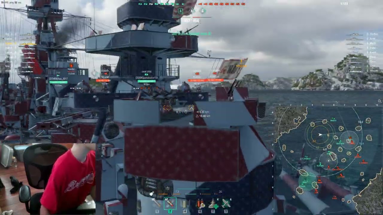 LightningConBoy Playing the BB35 the battleship texas in world of warships