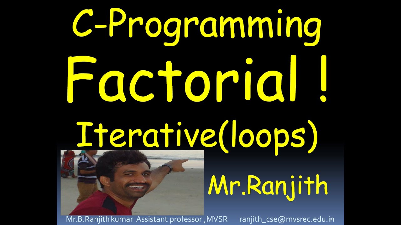 FACTORIAL USING LOOPS - YouTube