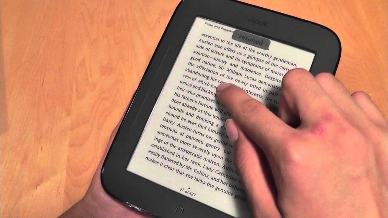 Nook Simple Touch eReader Review YouTube