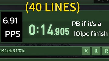 My second sub-15 Tetris 40 Line Sprint!