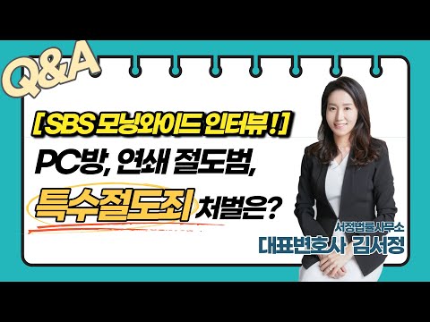 [SBS모닝와이드인터뷰] PC방 연쇄절도범, 특수절도죄 처벌은?