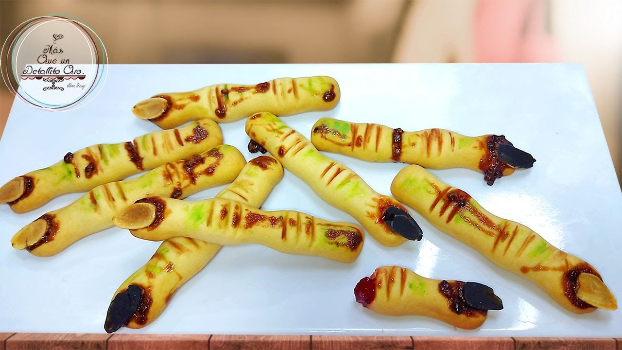 SIN HUEVO  GALLETAS DEDOS DE BRUJA | NO EGG COOKIES WITCH FINGER | HALLOWEEN | 