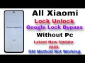 All Xiaomi FRP/Google Lock Bypass HyperOS MIUI 14 Without Pc/ Second Space Not Working