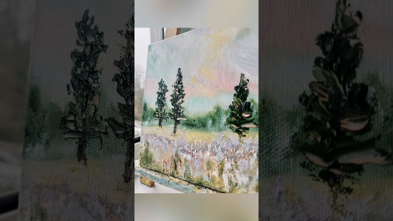 A small rainbow world #oilpainting #картинамаслом #texturedart #art #painting