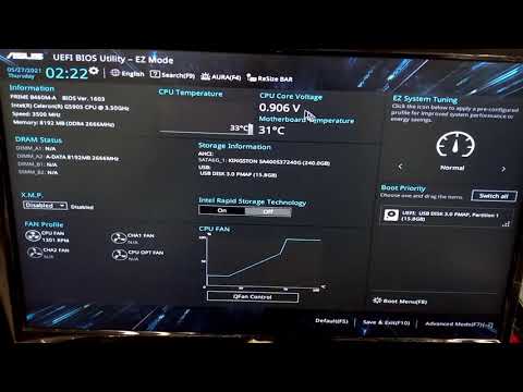 Actualización de Bios para tarjeta madre Asus Prime B460M-A