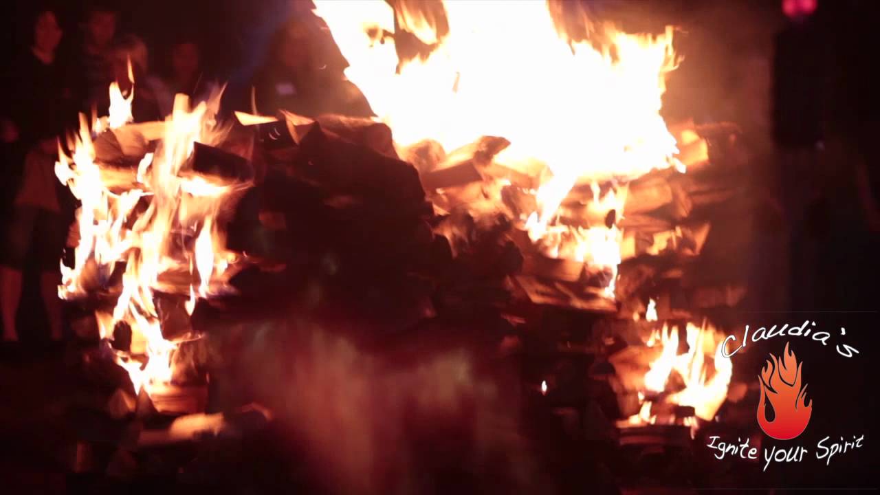 Claudia Weber's Ignite Your Spirit Firewalk Lighting the fire - YouTube
