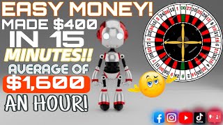 HOW TO MAKE $400 EVERY 15 MINUTES!! HOT NEW ROULETTE STRATEGY! PRETTY COOL WAY!😍😏😊 screenshot 3