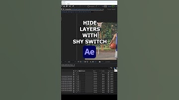 Mastering Layer Visibility with Shy Switch Adobe After Effects Tutorial #adobeaftereffects #shorts
