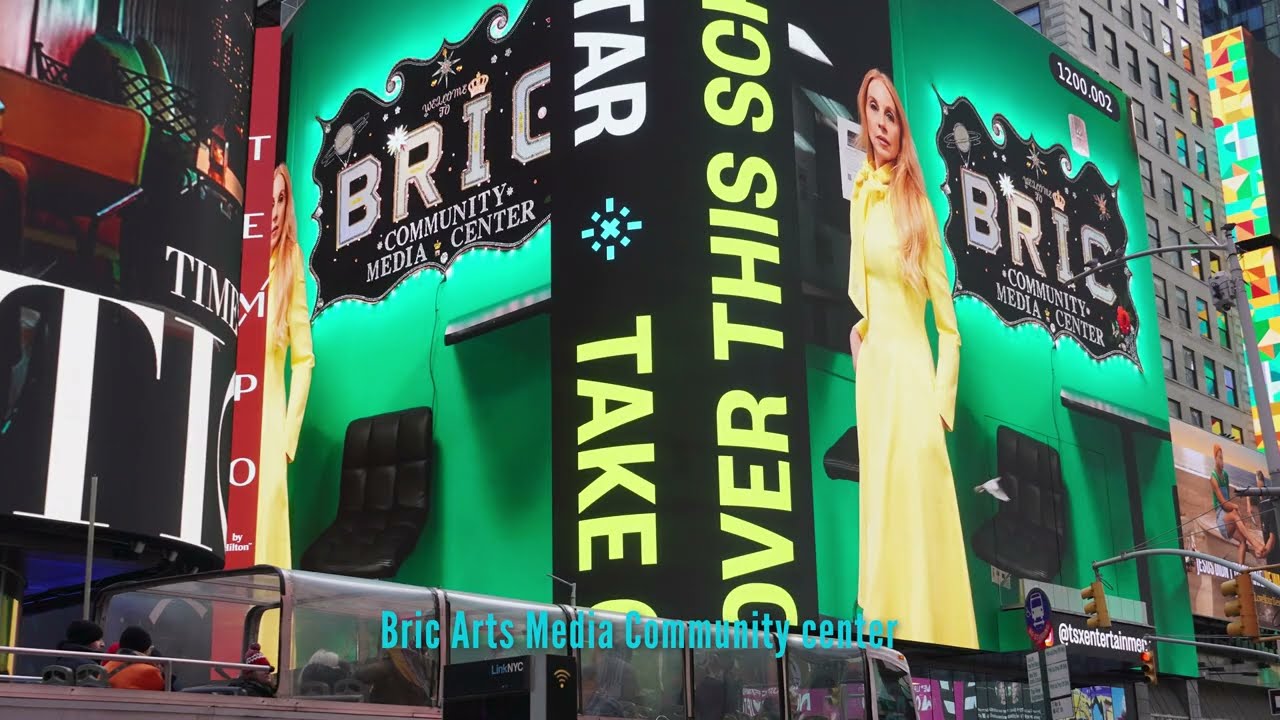 BRIC Arts Media community center Free Speech TV Times Square Billboard publication campaign gurman