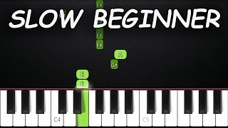 Ievan Polkka | SLOW BEGINNER Piano Tutorial + SHEET MUSIC by Asllen