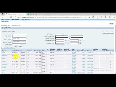 How to Create Invoice & Administer Profile - Video User Guide (ORACLE ERP I-Supplier Portal)(Part 2)