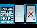 SAMSUNG M01 Core FRP Bypass U3/bit3 Android 10 Without PC | Samsung M01 Core Google Account Lock