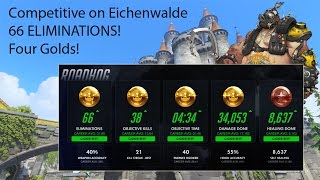 Competitive Match on Eichenwalde as Roadhog! 66 Elims!