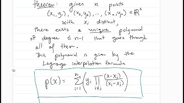 lagrange interpolation formula (with proof)