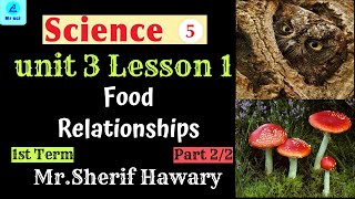 Science |Grade 5 |  Food Relationships | Part 2/2  | Unit 3  Lesson 1 | 1st Term