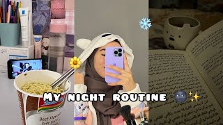 My night routine 🌑🌼|روتيني الليلي الهادئ🌧️✨