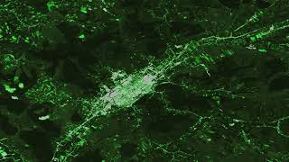 NDVI (normalized difference vegetation index) image calculated in SNAP