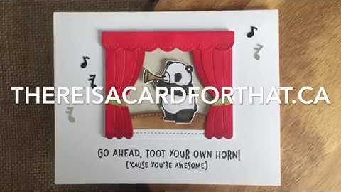Toot Your Own Horn | ft. Lawn Fawn "Shadow Box Theatre Add On" Die Set and "Critter Concert" Stamps
