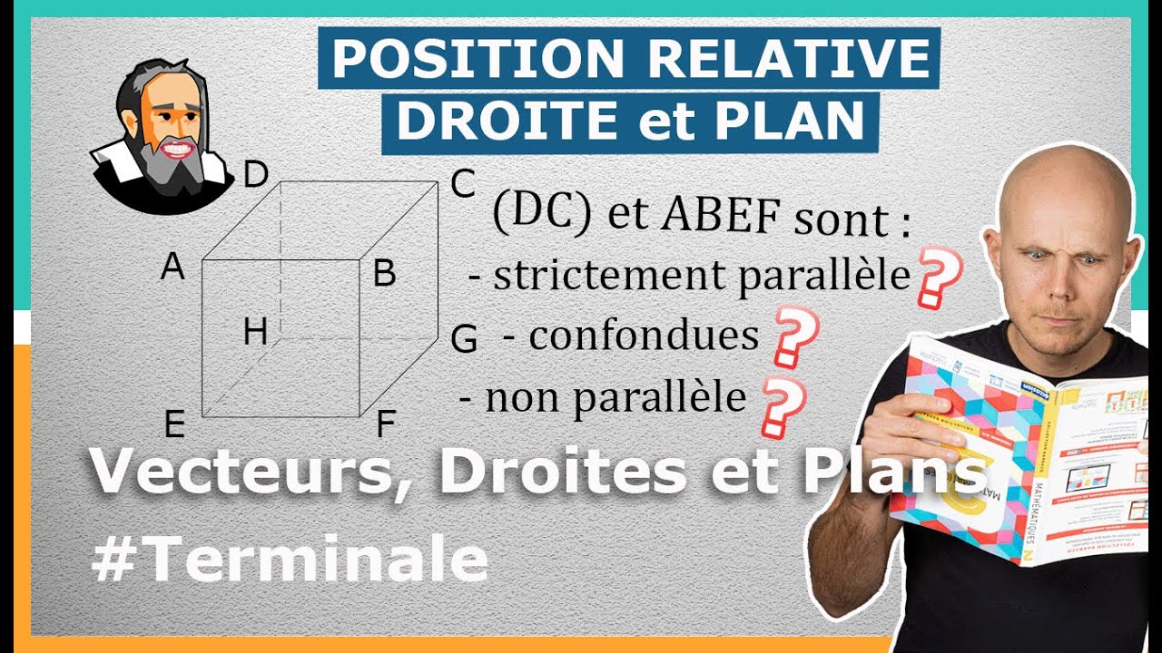 POSITION RELATIVE d'une DROITE et d'un PLAN dans l'Espace - Exercice Corrigé - Terminale