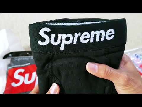 Unboxing SUPREME X Hanes Tee Boxer Brief & Socks + Try On Body! 9