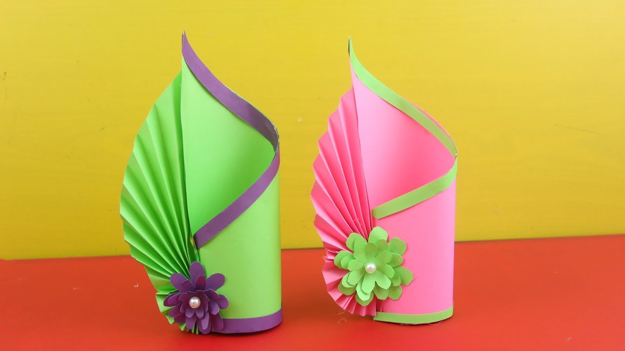 Easy Paper Flower Vase | How to Make A Flower Vase At Home | Simple