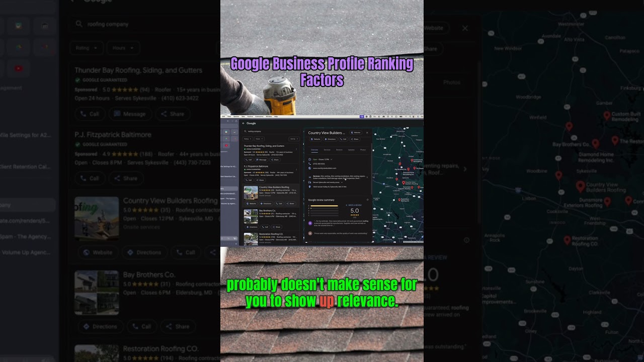 Google Business Profile Ranking Factors For Roofing Companies