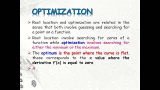 OPTIMIZATIONS - NEWTON'S METHOD