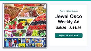 Jewel Osco Weekly Ad (8/5/26 - 8/11/26) Top 10 Deals