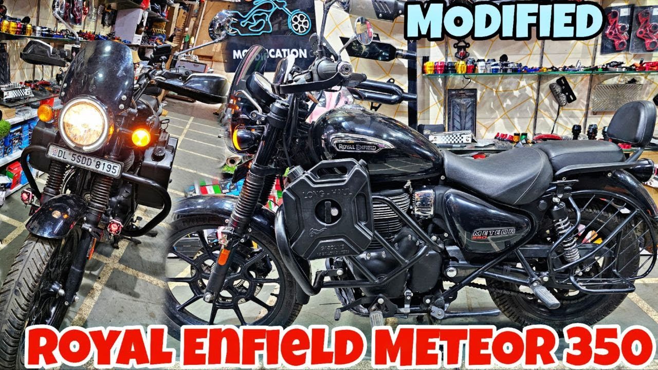 ROYAL ENFIELD METEOR 350 Touring Ready Modification | Crash Guard | Jerry Can | Hand Guard