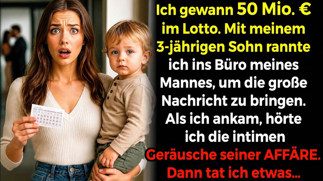 💰 Ich gewann 50 Mio € – mit unserem Sohn lief ich sofort ins Büro meines Mannes. 👂 Dort hörte ich...