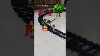 Devil and Dinosaur Cartoon 🦕🐊 | Devil Dinosaur is crossing the railway track | Devil Cartoon