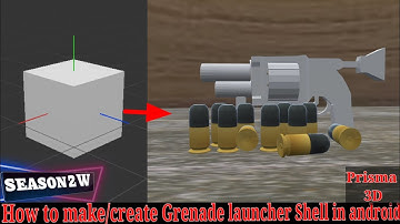 How to make or create grenade shell 3D model in android use Prisma 3D full tutorial easy|#WEAPONs