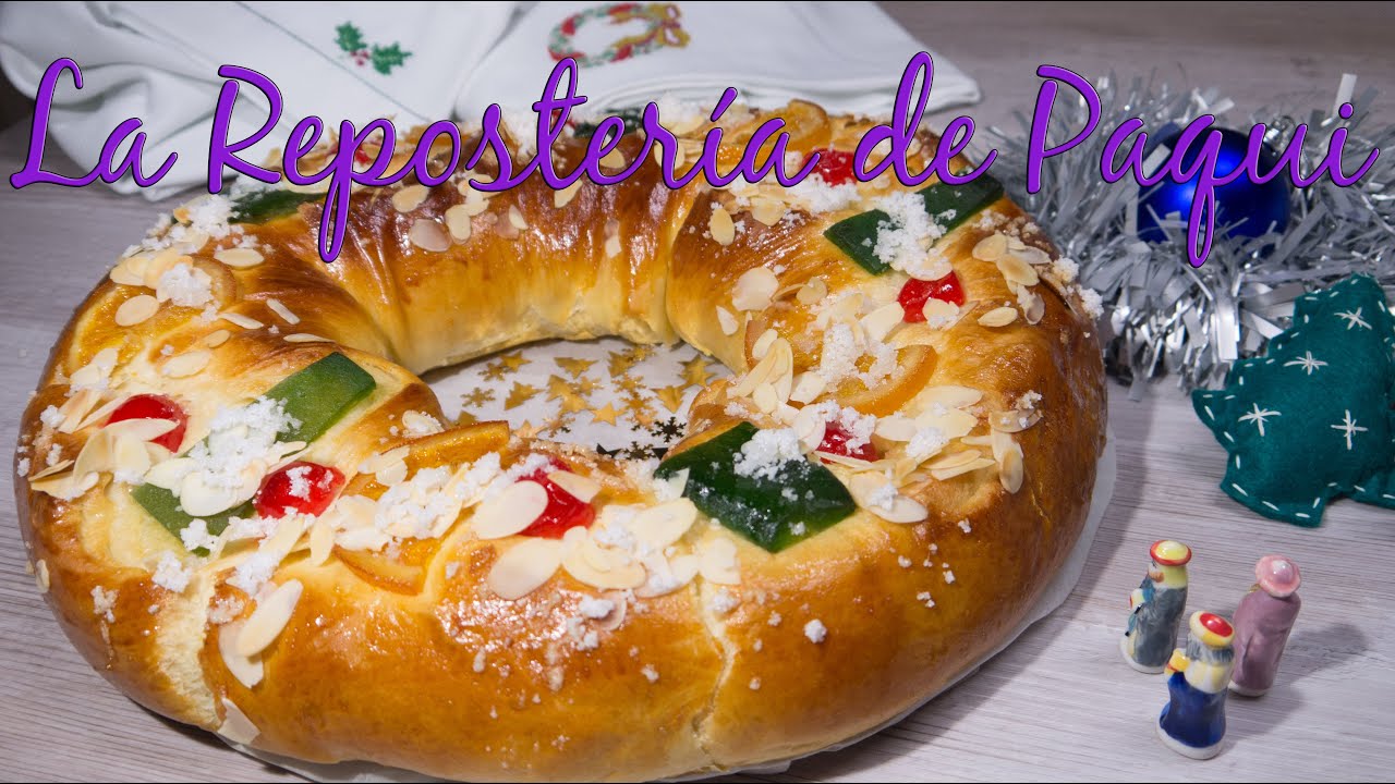 ROSCÓN de REYES relleno de Mazapán ( Stuffed with marzipan )- La Repostería de Paqui-