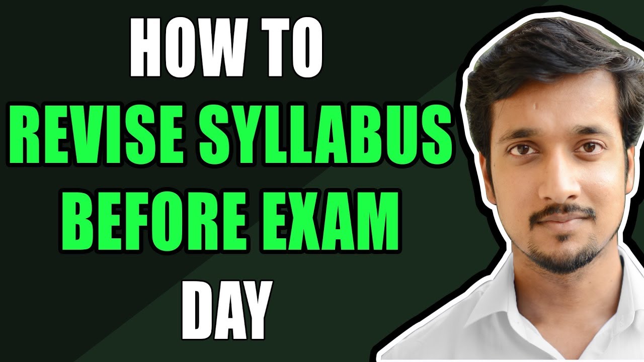 How To Revise Full Syllabus Before Exam Day | CA Sahil Jain - YouTube
