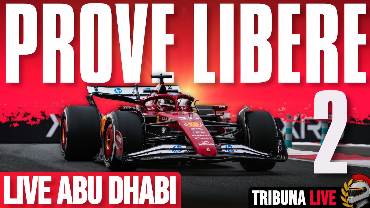 🔴LIVE PROVE LIBERE 2 F1 ABU DHABI🔥TUTTI VICINI😱 ANCHE FERRARI!