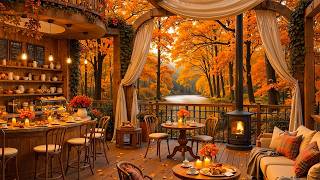Soft Fall Morning Jazz at Cozy Cafe Ambience 🍂 Relaxing Piano Jazz Music for Stress Relief screenshot 4