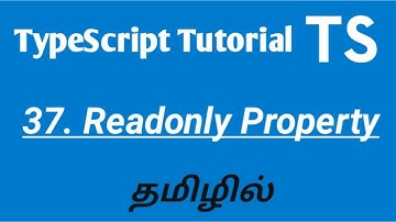 Typescript Readonly Property in Tamil | Typescript tutorial in Tamil