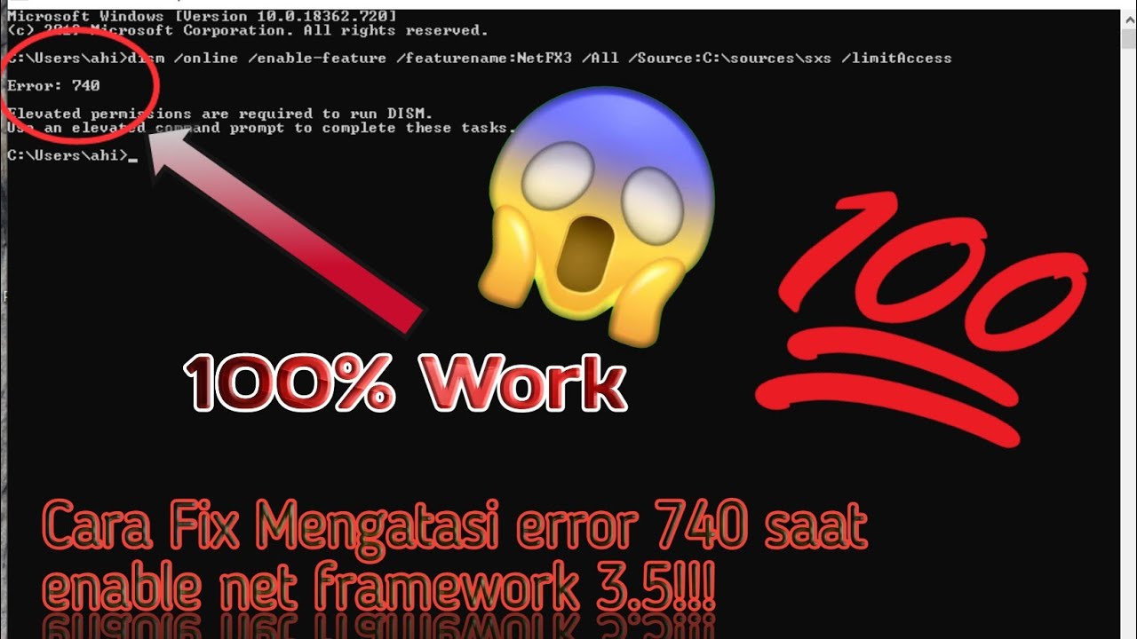 Cara mengatasi Error 740 Saat Enable Net FrameWork 3.5 Windows 10 ...