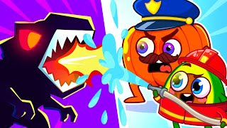 Police vs Dragon🐉🔥 HELP Super Rescue Team!🚓🚒🚨 +More Kids Songs & Nursery Rhymes by VocaVoca🥑