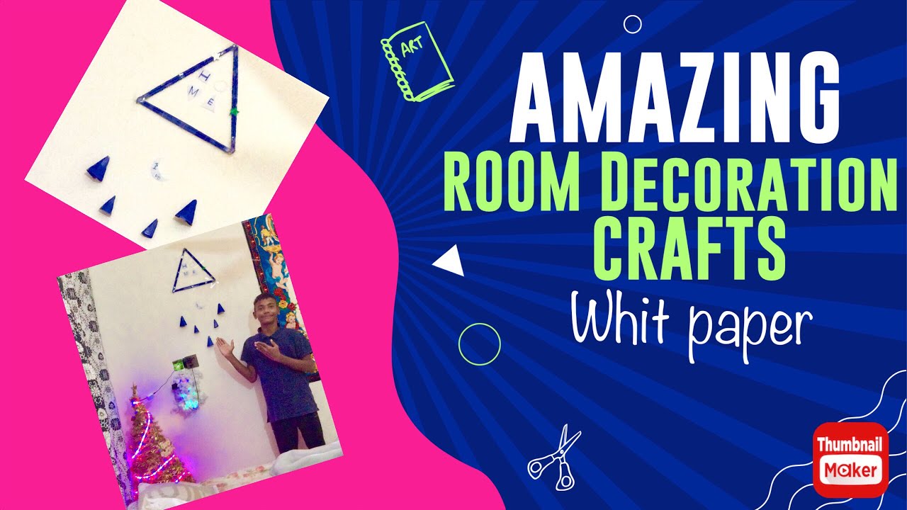 How to room decoration crafts with 8 blue papers #diy #craft #trending ...