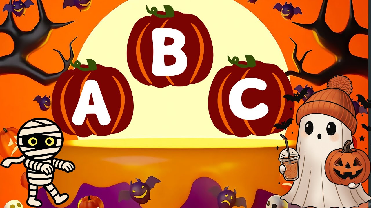 Halloween ABC Song 🎃 | Spooky Alphabet Song for Kids | Learn ABCs with ...