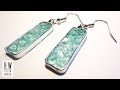ガラスカレットのイヤリング　DIY Glitter Gravel Earrings 【レジン｜Resin】