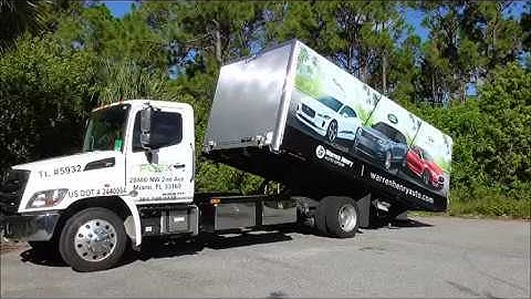 Cramaro Tarpall Panel Flatbed Tarps System on Rollback Car Carrier with Covered Drive On Option