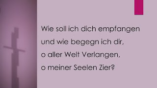 Wie soll ich dich empfangen - Klavierbegleitung und Text zum Mitsingen